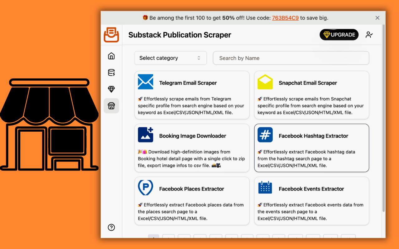 One-click extract Substack publication data from the publication search ...